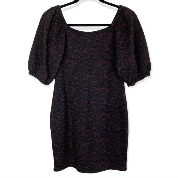 Free People Off the Shoulder Sunset Puffsleeve Mini Dress in Black, XS - Picture 9 of 13
